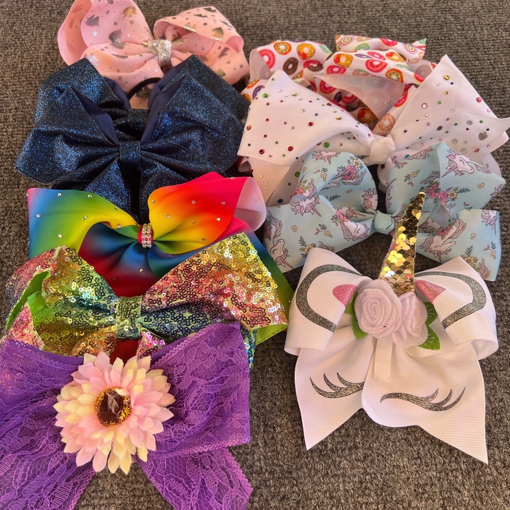 Sparkling Unicorn and Rainbow Hair Bow Collection